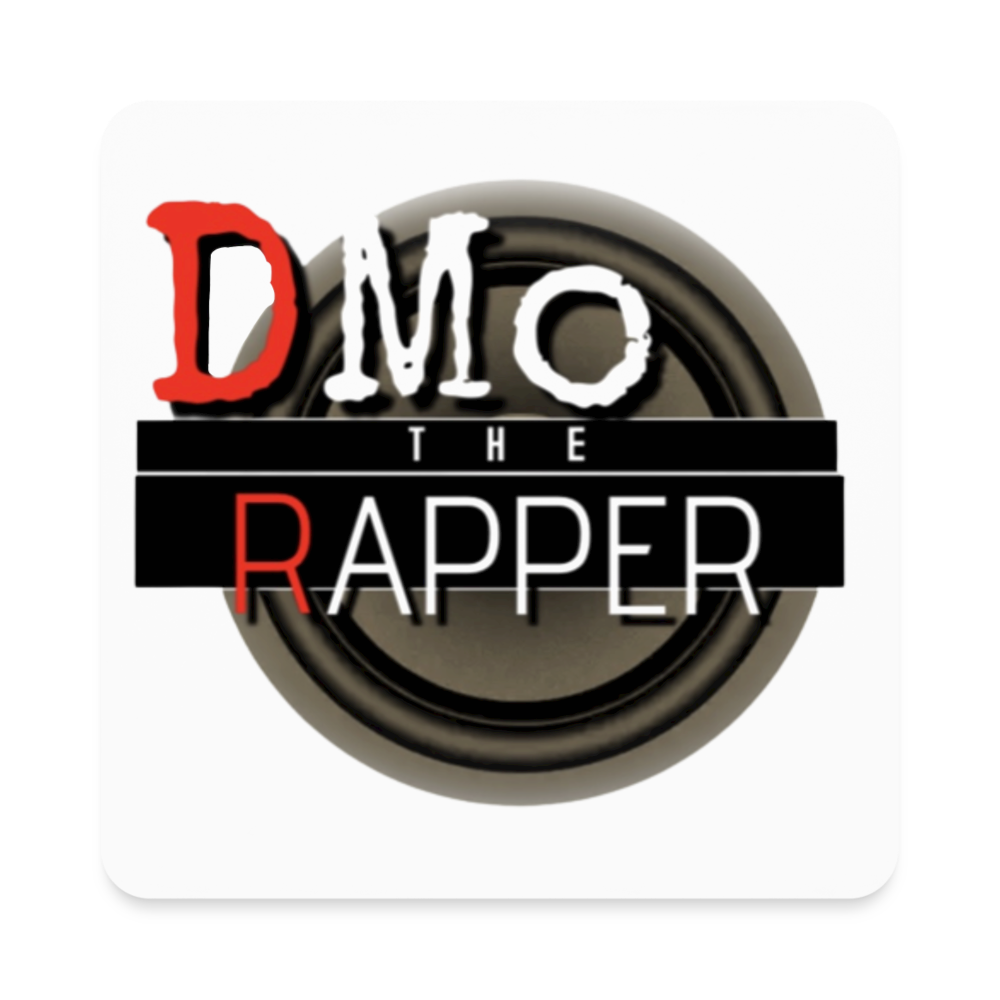 DMo The Rapper Square Magnet - white